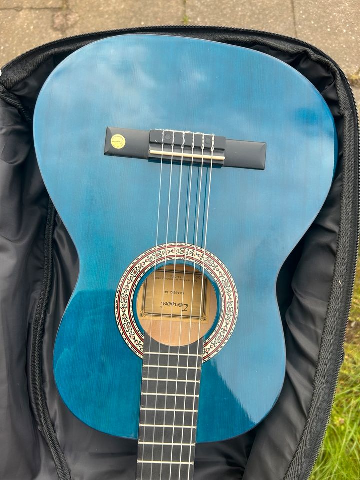 Gitarre Tenson Classic 3/4 mit Tasche und Plektron in Winsen (Luhe)