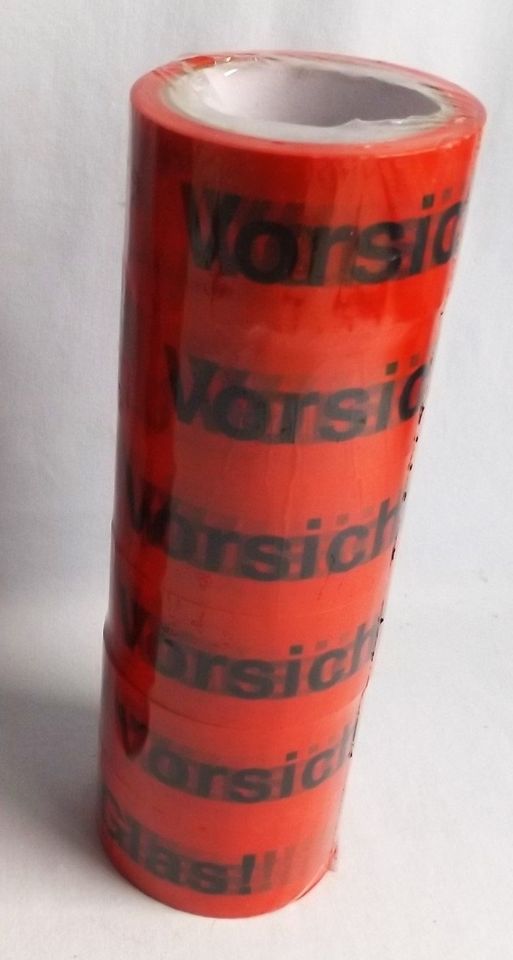 6 Rollen Klebeband Packband Paketband Vorsicht Glas NEU+OVP - 66m in Freiburg im Breisgau