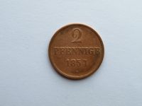 2 Pfennige 1854 B Georg V. Braunschweig Calenberg Hannover Leipzig - Leipzig, Zentrum Vorschau