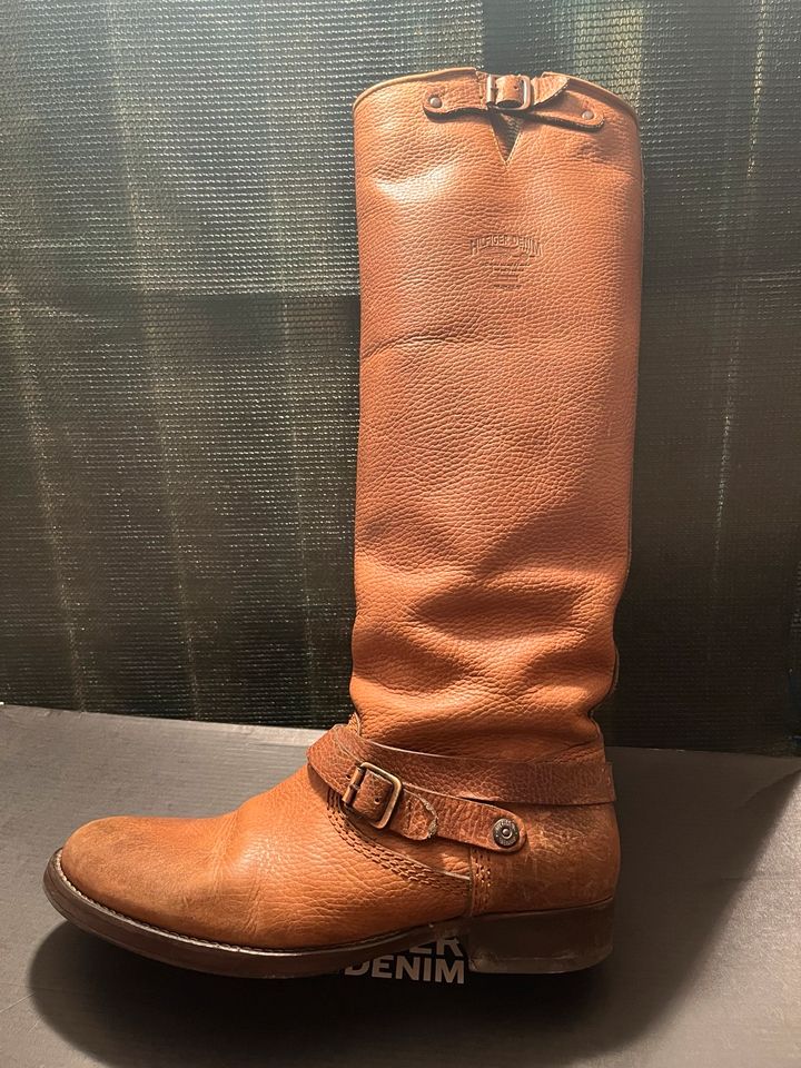 Derbe Stiefel Tommy HILFIGER DENIM cognac Gr. 40 KULT in Lübeck