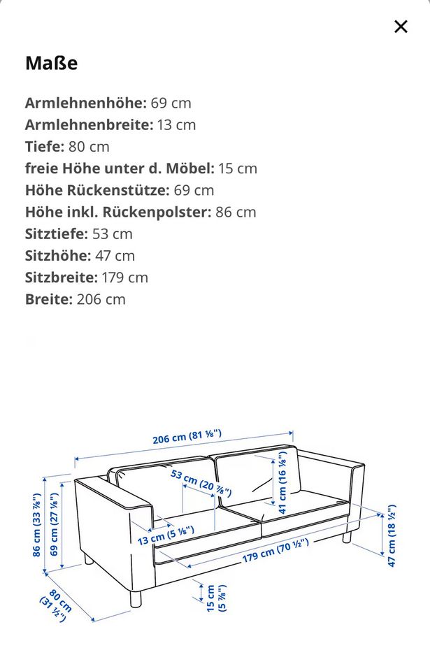 Sofa Ikea PÄRUP beige/grau in Düsseldorf