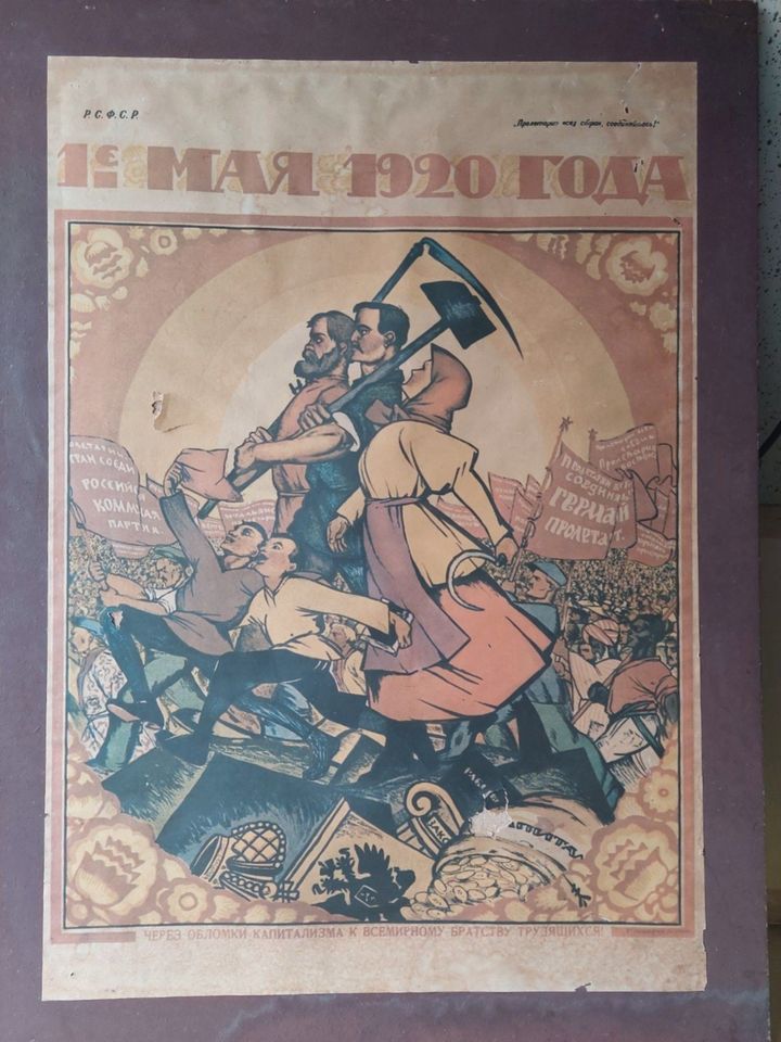 1 Mai 1920 Plakat auf Holz ca.80 x 57 cm in Aindling