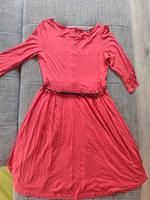 Rotes Kleid, Größe M mit Gürtel, dreiviertel Arme, Knopfleiste Bayern - Scheßlitz Vorschau