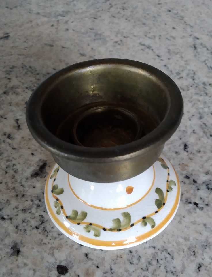 Kerzenhalter - Messing / Porzellan in Peine
