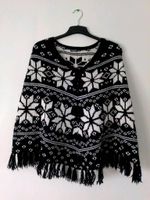 Poncho / ONE SIZE / schönes Muster / Schwarz+Weiß /Herbst/Winter Hessen - Neuhof Vorschau