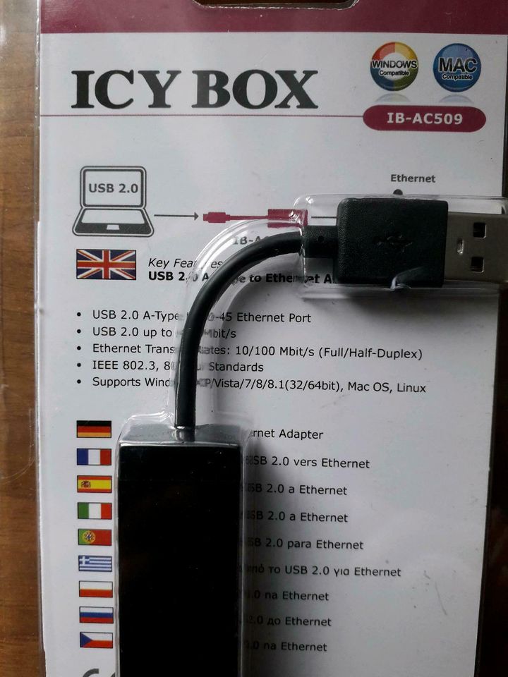 ICY BOX USB 2.0 zu Ethernet in Ochsenhausen