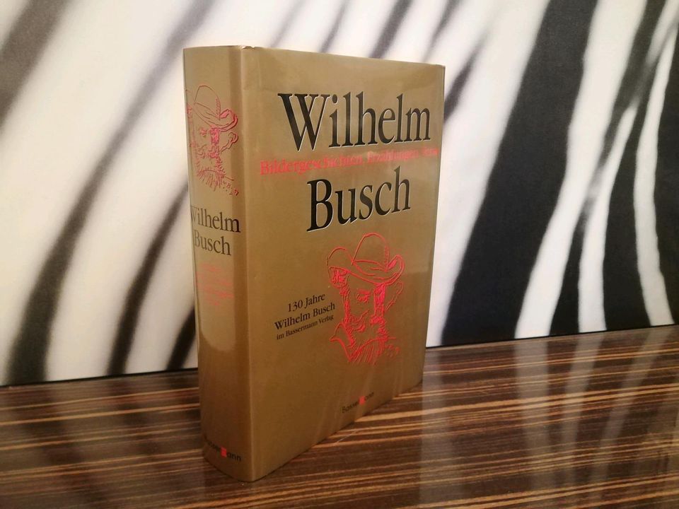 130 Jahre WILHELM BUSCH Bildergeschichten.. Bassermann Verl. gold in Frankfurt am Main