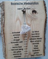 Urige bayerische Wetterstation aus Massivholz, ideales Geschenk Bayern - Trostberg Vorschau