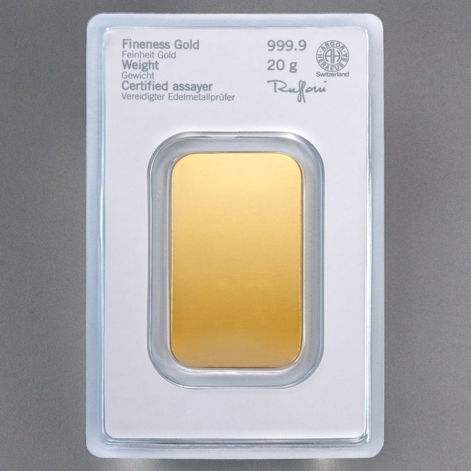 Heraeus 1 Gramm 5g 10g 20g 999.9 Goldbarren in Blister in Fürstenau