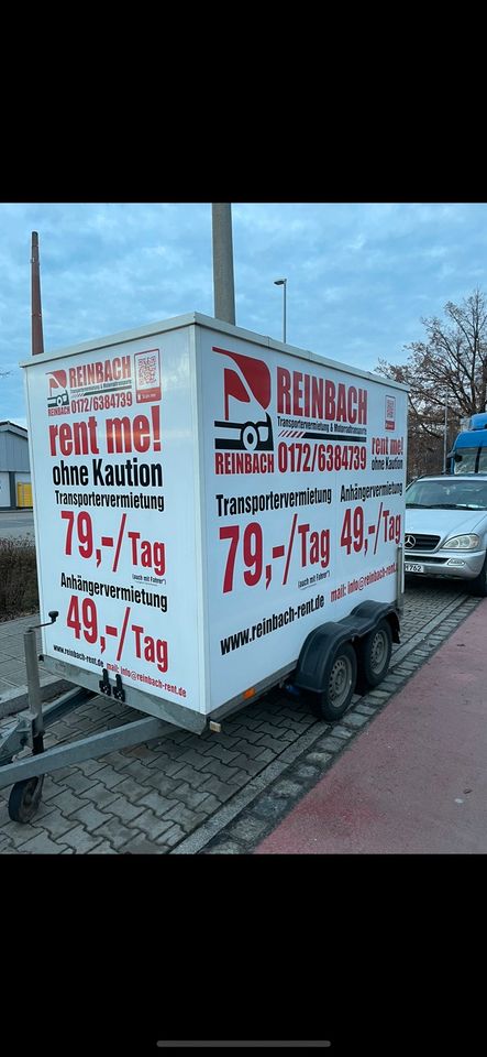 Kofferanhänger mieten 49€/Tag Vermietung Verleih OHNE KAUTION in Nürnberg (Mittelfr)
