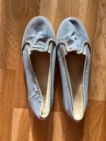 Blau-weiß karierte Vans Ballerina Gr. 37,5 gebraucht zu verkaufen Brandenburg - Falkensee Vorschau