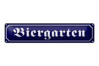 Straßenschild 46 x 10 cm Biergarten Bayern - Neuhaus am Inn Vorschau