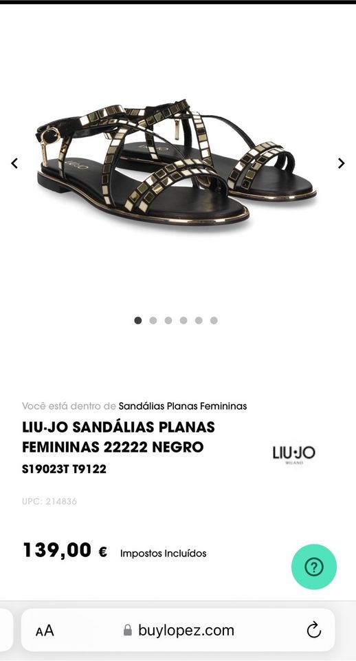 Liu Jo Damen Schuhe susan 04 Sandalen schwarz/ gold Flip Flop OVP in Pössneck