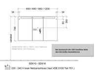 Badezimmer - Spiegelschrank mit 2 Drehtüren mit Lichtfeld Hamburg-Mitte - Hamburg Wilhelmsburg Vorschau