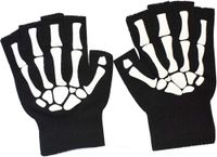 MELOP Unisex Vollfinger-Handschuhe Skelettmuster Glow in The Dark Hessen - Körle Vorschau