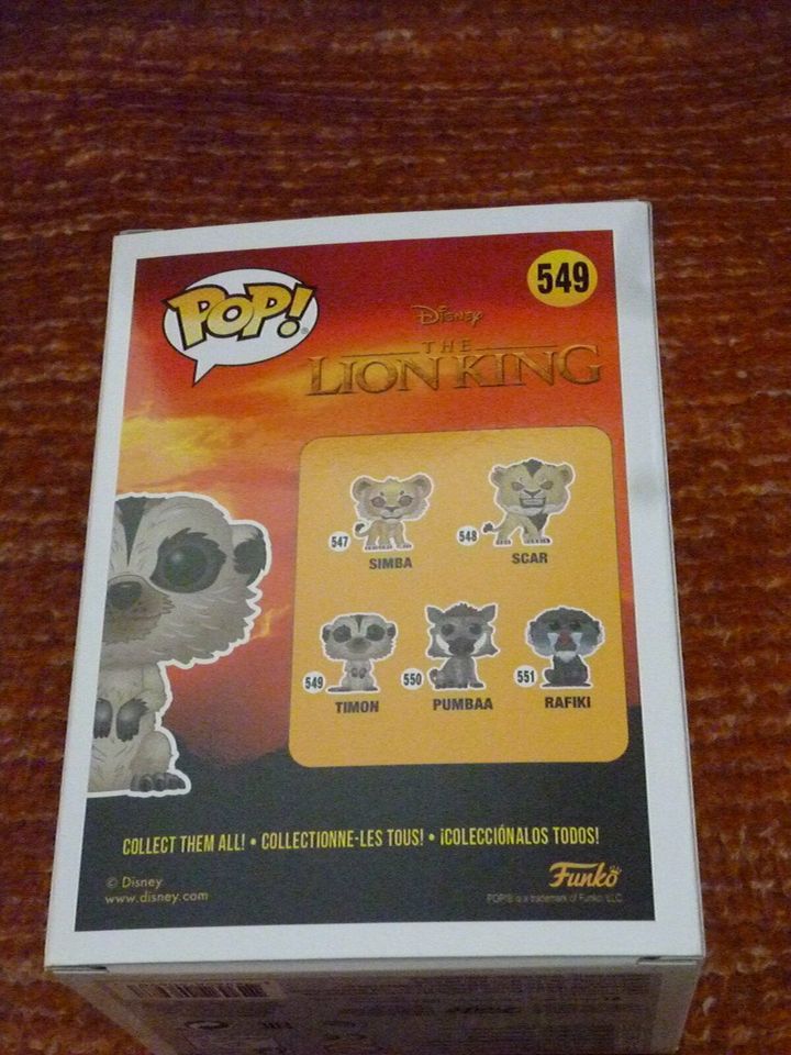 Funko Pop Nr. 549 - Lion King - Timon flocked exclusiv in Halle