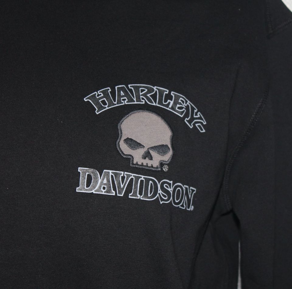 Harley Davidson Skull Long Sleeve T-Shirt schwarz für HD Biker in Penkun