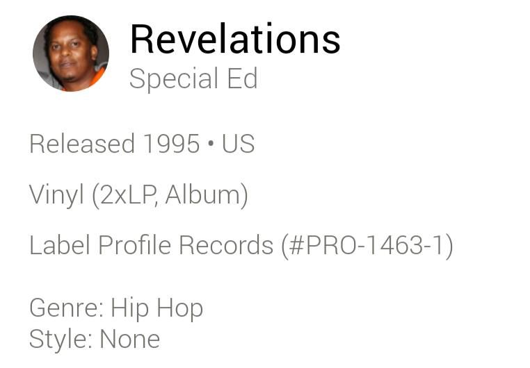 Special Ed - Revelations Vinyl 2xLP US'95 Hip Hop Rap in Berlin