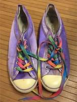 Bunte regenbogenfarbene Chucks Turnschuhe Halbschuhe Gr. 39 Bayern - Bruckmühl Vorschau