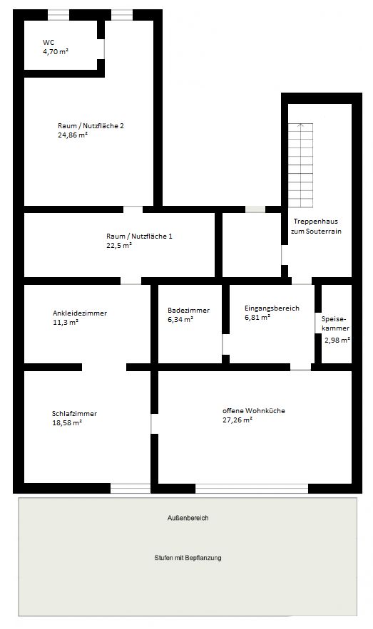 Ideal für Wohnen und Arbeiten: Helle neu renovierte 2,5-Zimmer-Souterrain-Wohnung in BS-Kanzlerfeld mit gr. Hobbyraum/Keller (50m²) in Braunschweig