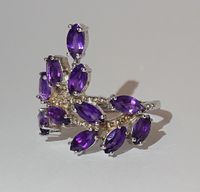 Sambia Amethyst Silberring / Schmuck / 19 / lila Köln - Zollstock Vorschau