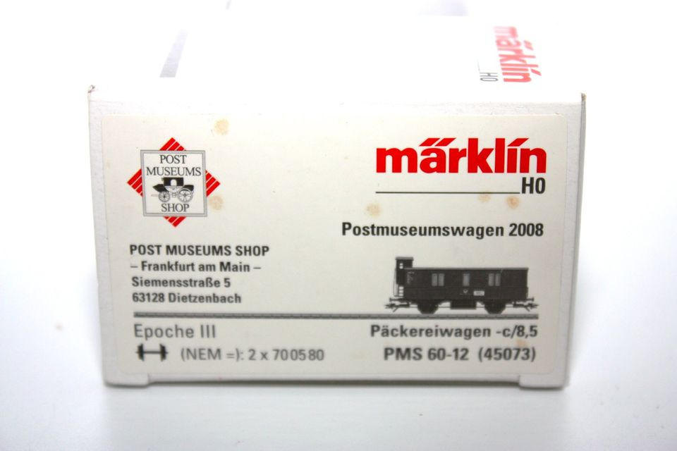 Märklin H0 45073 PMS 60-12 Postmuseumswagen 2008 der DBP / OVP in Ammersbek