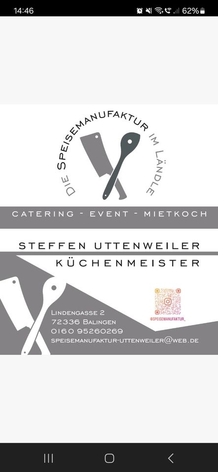 Catering/Mietkoch/Verleih/Getränke in Balingen