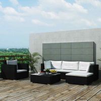 Gartenmöbel 6-tlg. Poly Rattan Schwarz Lounge Sofa Gartenset Set Hessen - Weilburg Vorschau