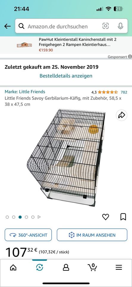Nagarium für Kleintiere zu verkaufen in Dreieich