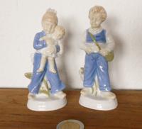 Porzellan 2 Kinder Pärchen DDR 50-er J. Saarland - Perl Vorschau