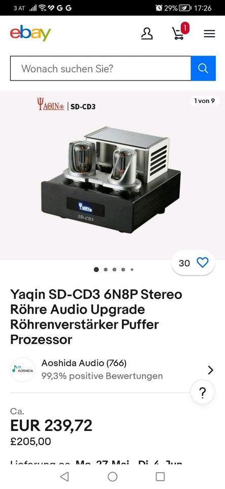 Yaqin SD-CD3 Tube puffer für CD und streamer in Regensburg