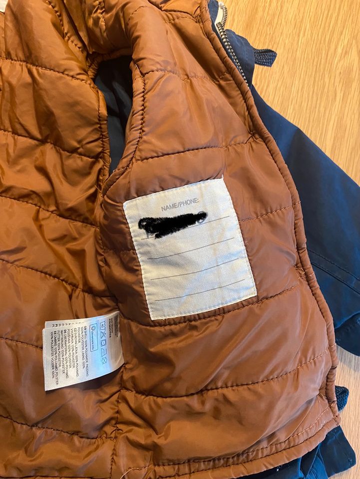 H&M Jacke Blau mit herausnehmbarer Weste Gr 92 in Stadland