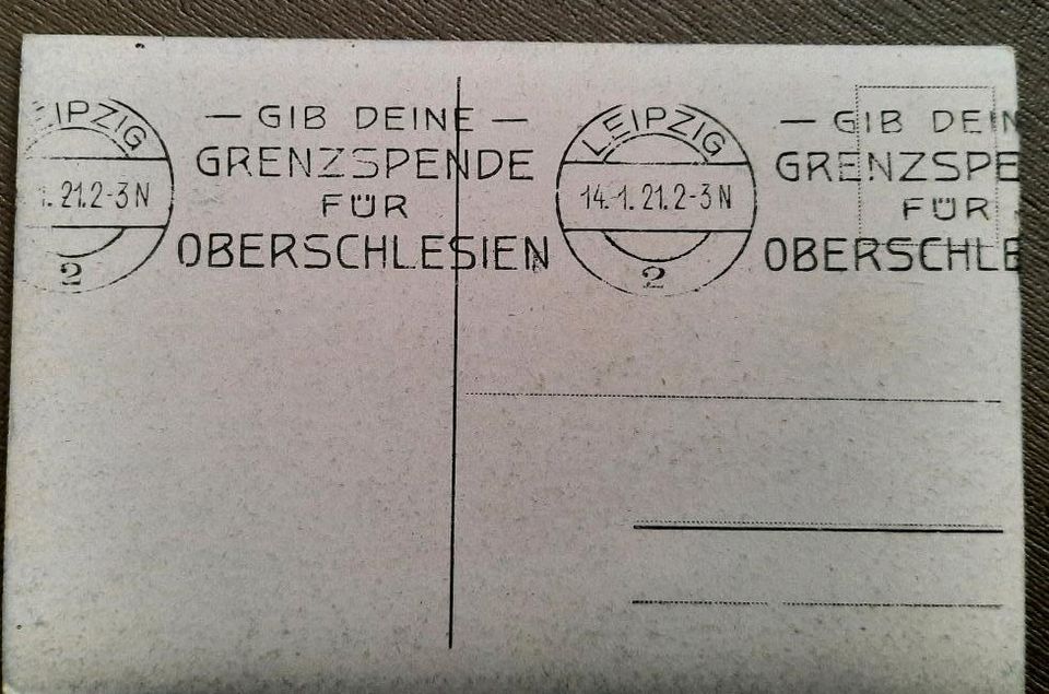 Grenzspende für Oberschlesien aus 1921 in Meinhard