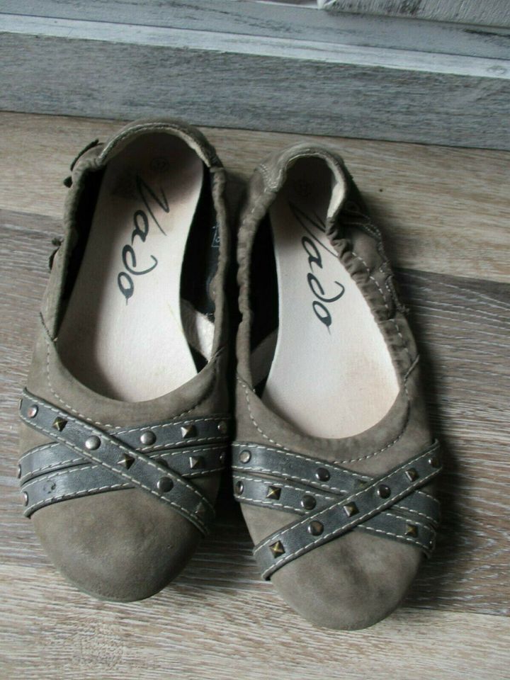 VADO Schuhe Ballerina Sandalen taupe LEDER 36 in Soltau