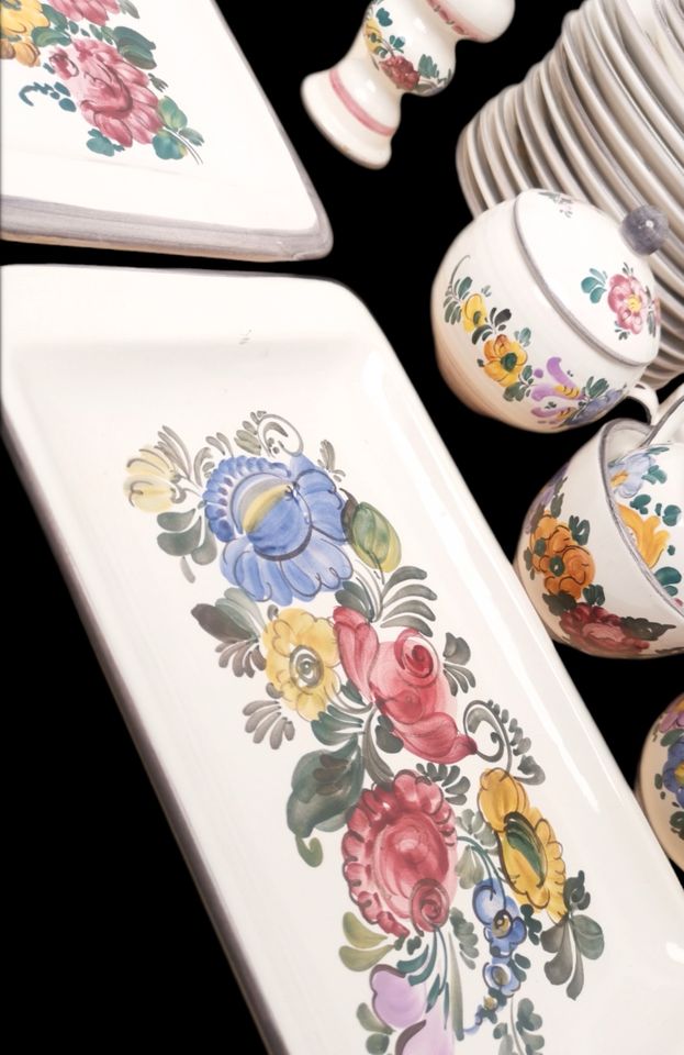 Gmundner Keramik Service Vintage Bauernblume Streublumen 37-Teile in Mainz