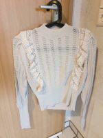 Reserved cropped Pullover Volants Spitze beige S Lochmuster Niedersachsen - Ilsede Vorschau