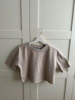 Zara Crop Top Shirt Bauchfrei Oversize beige S 36 Hessen - Gießen Vorschau