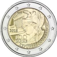 2 Euro Sondermünze Österreich 2018 - 100 Jahre Republik Nordrhein-Westfalen - Salzkotten Vorschau