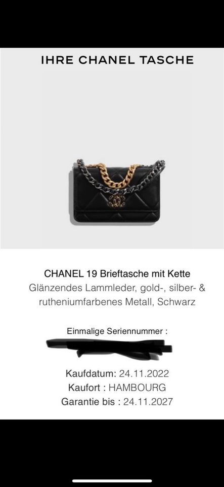 Chanel Tasche 19 WOC Fullset in Winsen (Luhe)