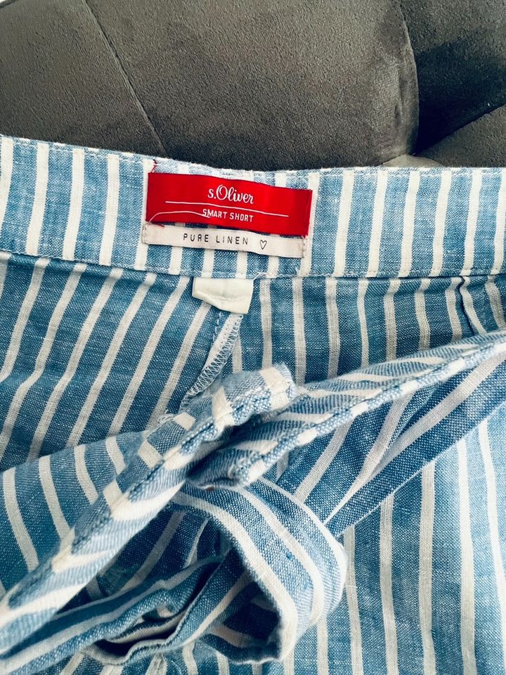 S.Oliver Leinen Shorts Gr.34 neuw. Blau/weiß gestreift Gürtel in  Niedersachsen - Bramsche | eBay Kleinanzeigen ist jetzt Kleinanzeigen