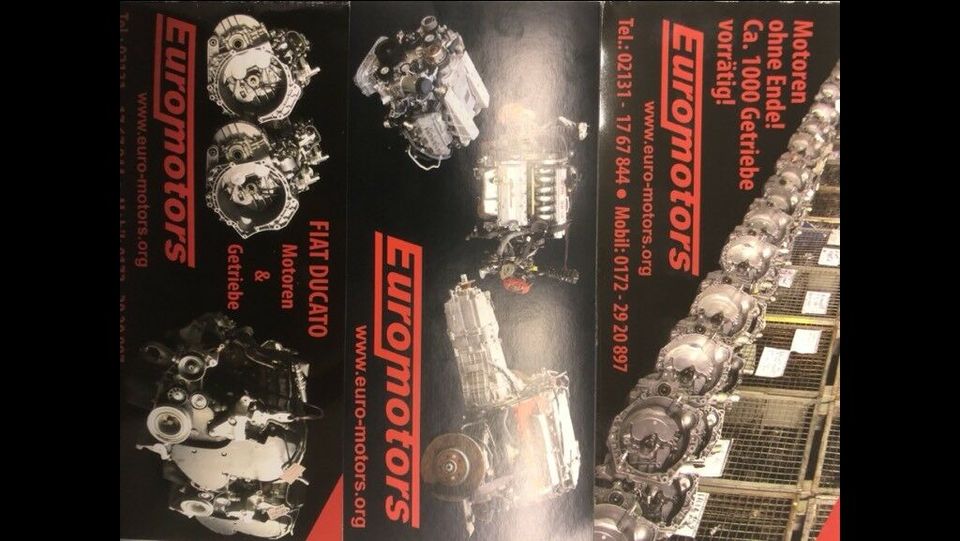 Fiat Ducato 2,2L HDI Motor 0KM-4HV,4HU,4H03 Euro 4+5 in Neuss