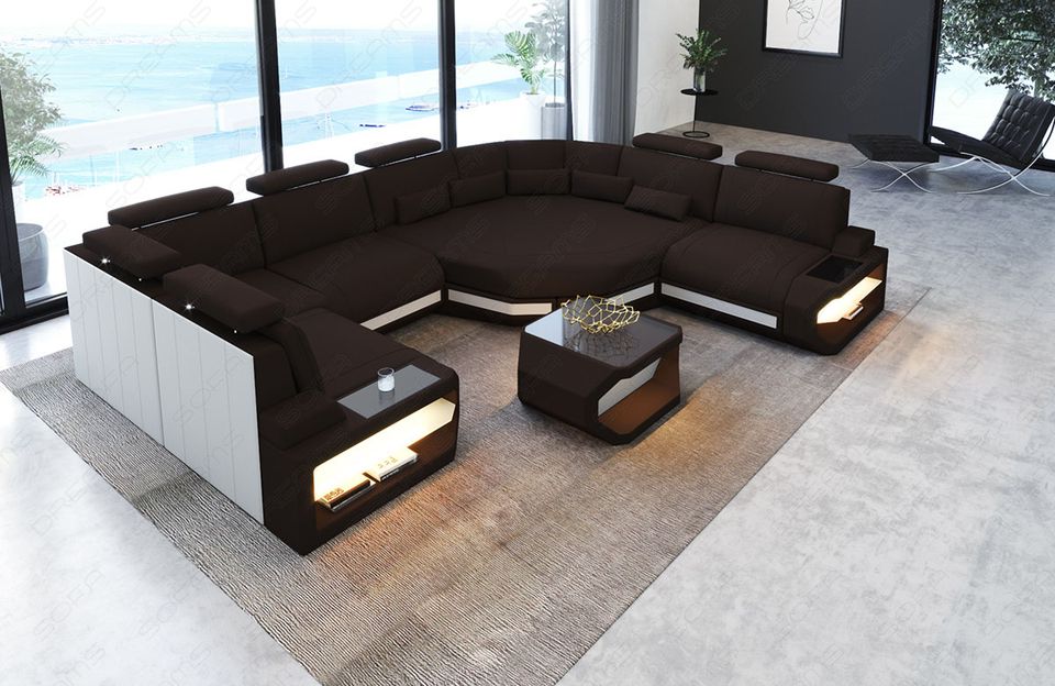 Polster Sofa Wohnlandschaft Asti Mini mit Relaxecke und USB-Port in Berlin