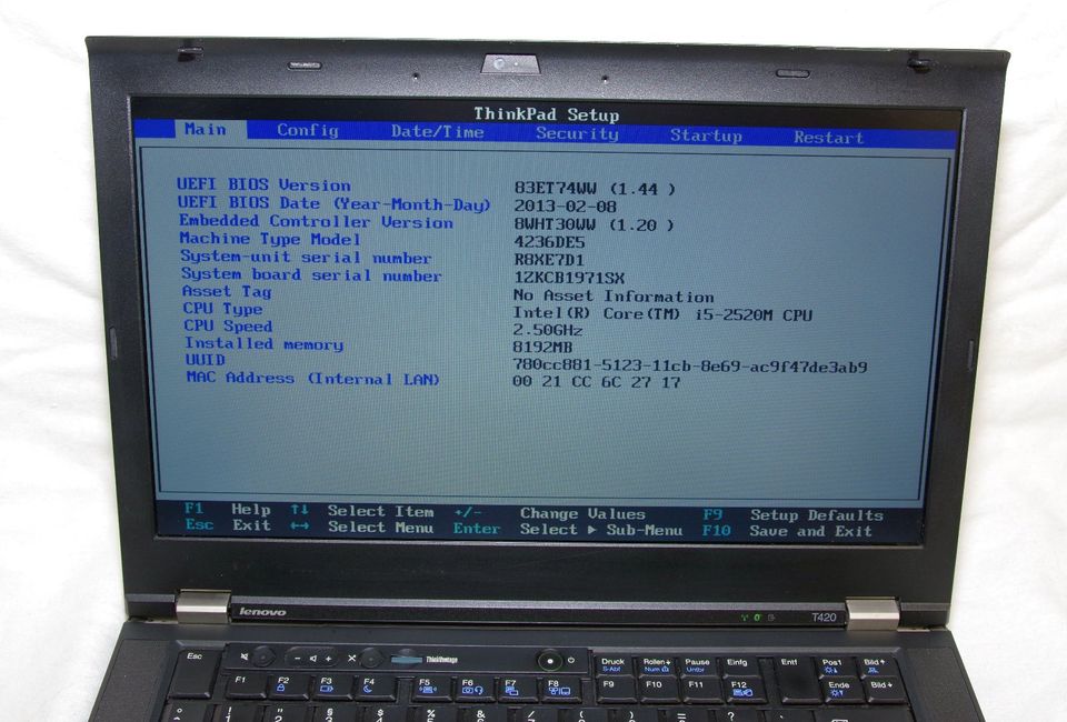 Lenovo ThinkPad T420 mit 240GB SSD 8GB RAM HD+ i5 2520M W10 Prof in Wachenroth