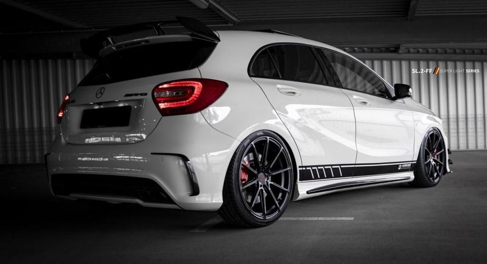 VW GOLF 8 7 6 GTI GTE GTD CLUBSPORT R T-ROC EOS SEAT CUPRA LEON 5F KL OCTAVIA  // "NEU" 4x 8,5x19 ZOLL FELGEN SATZ #F2380# WHEELFORCE WHEELS SL.2-FF SL2 FLOWFORGED 19ZOLL WF FELGENSATZ RÄDER RB-WHEELS in Nufringen