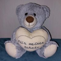 Valentinstag Teddybär "Für meinen Schatz" grau kuschelig Harburg - Hamburg Sinstorf Vorschau