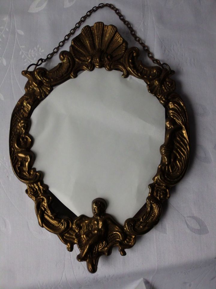Vintage Spiegel mit Putten Messing in Meine