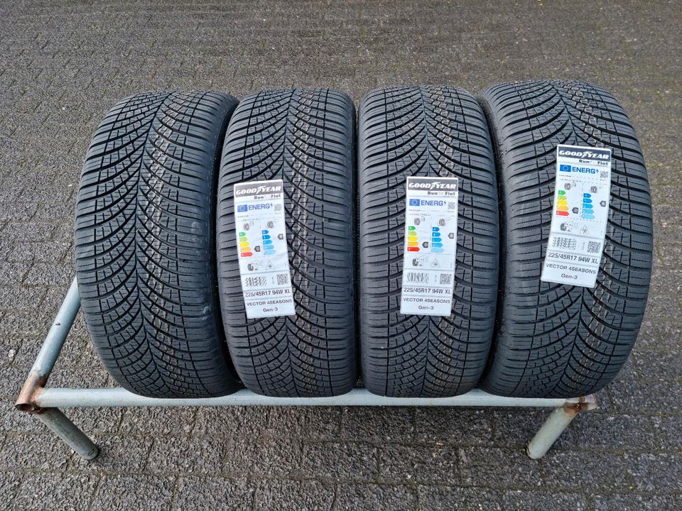 4x Neu Allwetterreifen 225/45/17/94W Runflat Goodyear Dot 2024 in Dortmund