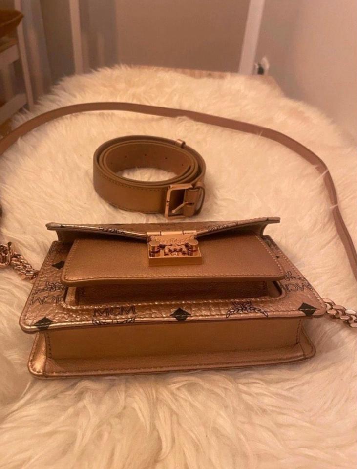 Mcm belt bag rose gold hotsell