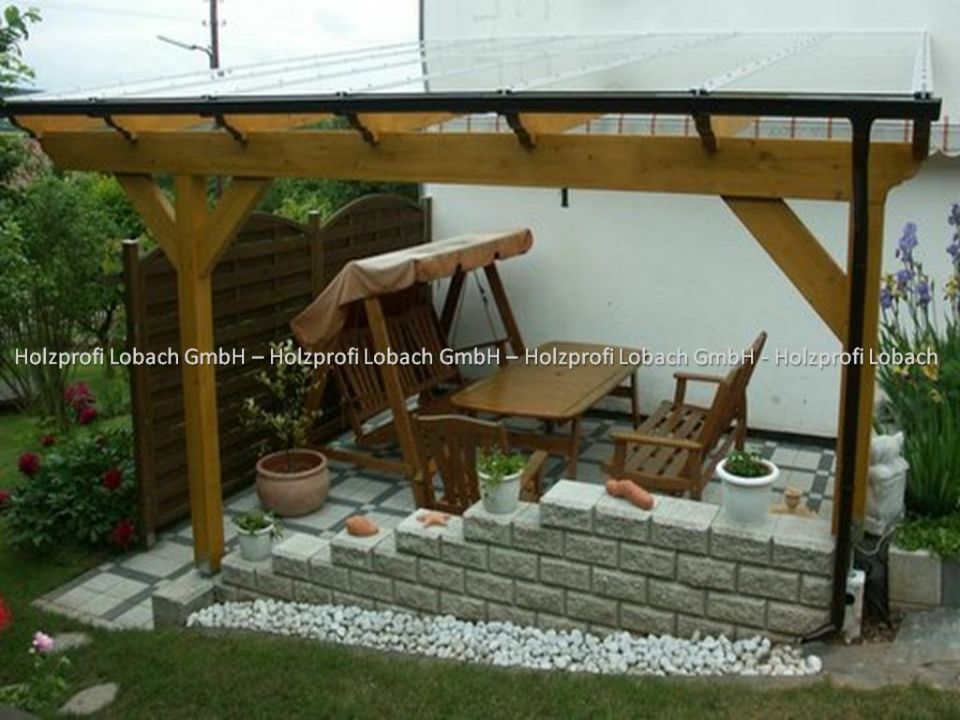 Terrassenüberdachung Schiebetür Holzdach Überdachung Holz in Grevenbroich