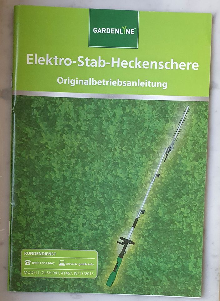 GARDENLINE GLSH 941 Elektro-Stab-Heckenschere Schwertlänge 480 cm in Gottfrieding